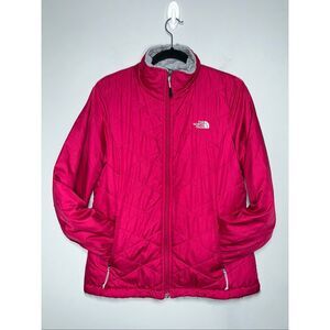 The north face pink / berry fleece lined jacket size Medium
